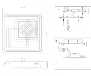 FA255 WH белый 118W 500*500*80 (ПДУ РАДИО 2.4)