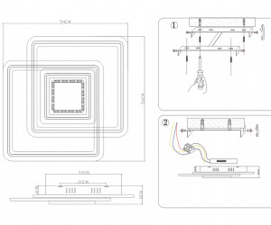 FA261 WH белый 112W 540*540*80 (ПДУ РАДИО 2.4)