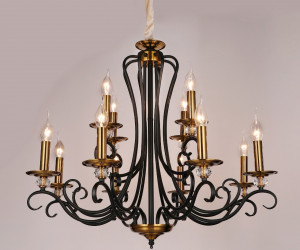 Подвесная люстра PL2909-8 BK+AB 000067341