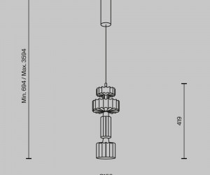 Подвесной светильник Maytoni MOD253PL-L18BS3K1