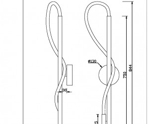 Настенный светильник (бра) Maytoni MOD166WL-L12G3K
