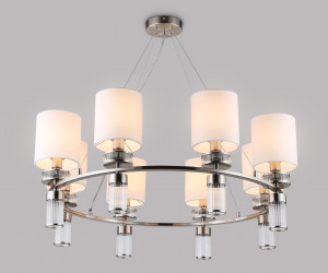 LH71293/8 SN/WH никель/белый E14/8 max 40W D830*780