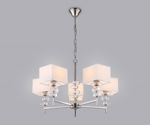 LH71321/5 SN/WH никель/белый E14/5 max 40W D700*850