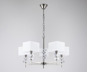 LH71321/5 SN/WH никель/белый E14/5 max 40W D700*850