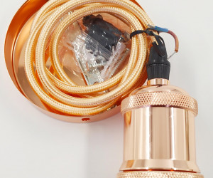 Подвес с патроном E27, 1 м, медь (SBE-CLHE27m-с)