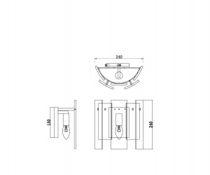 Настенный светильник (бра) Freya FR5198WL-01BS