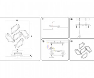 FA587/5 WH белый 113W 590*590*120 (ПДУ РАДИО 2.4G)