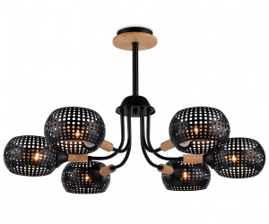 TR80167/6 BK/LWD черный/светлое дерево E14/6 max 40W D690*370