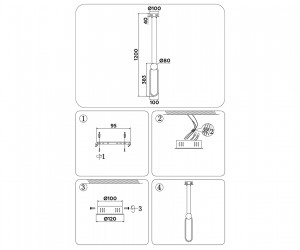 FL5262 BK черный 12W 4200K 100*20*1200 (без ПДУ)