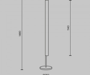 Напольный светильник (торшер) Maytoni MOD258FL-L15BS3K