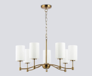 LH56053/7 BS/FR латунь/белый матовый E14*7 max 40W D680*950