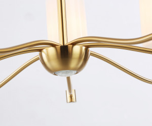 LH56053/7 BS/FR латунь/белый матовый E14*7 max 40W D680*950