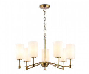 LH56053/7 BS/FR латунь/белый матовый E14*7 max 40W D680*950