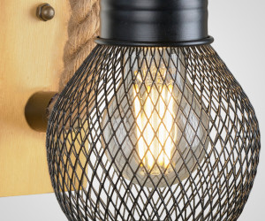 Настенный светильник A296B-1 BK+BRN 000030584