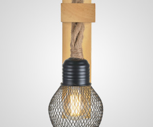 Настенный светильник A296B-1 BK+BRN 000030584