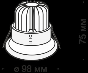 Встраиваемый светильник Technical DL031-2-L12W
