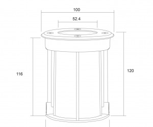 Встраиваемый светильник Outdoor O043DL-01S