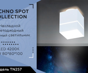 TN257 WH/S белый/песок LED 4200K 7W 80*80*100