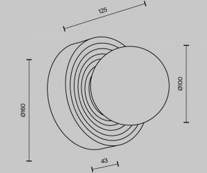 Настенный светильник (бра) Maytoni MOD403WL-01BG1