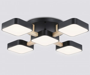 FL4883/5 BK/WD черный/дерево 90W 3000-6000K 675*675*110 (без ПДУ)