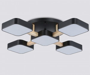 FL4883/5 BK/WD черный/дерево 90W 3000-6000K 675*675*110 (без ПДУ)