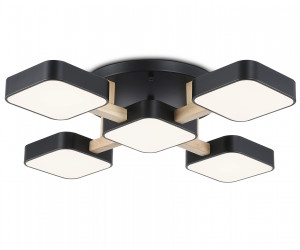 FL4883/5 BK/WD черный/дерево 90W 3000-6000K 675*675*110 (без ПДУ)