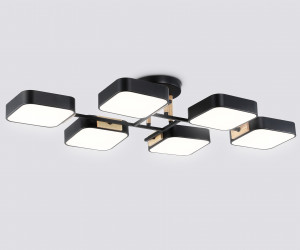 FL4887/6 BK/WD черный/дерево 108W 3000-6000K 850*430*140 (без ПДУ)