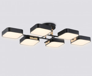 FL4887/6 BK/WD черный/дерево 108W 3000-6000K 850*430*140 (без ПДУ)