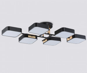 FL4887/6 BK/WD черный/дерево 108W 3000-6000K 850*430*140 (без ПДУ)