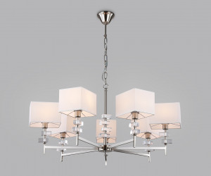 LH71323/7 SN/WH никель/белый E14/7 max 40W D860*850