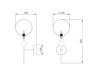 Настенный светильник (бра) Freya FR5115WL-01BZ