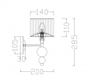 Настенный светильник (бра) Freya FR5093WL-01CH