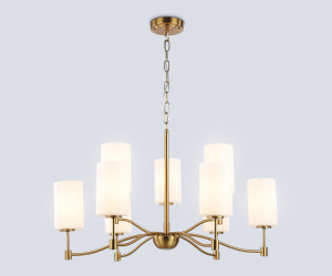 LH56054/6+3 BS/FR латунь/белый матовый E14*9 max 40W D765*1060