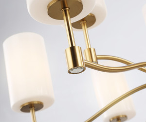 LH56054/6+3 BS/FR латунь/белый матовый E14*9 max 40W D765*1060