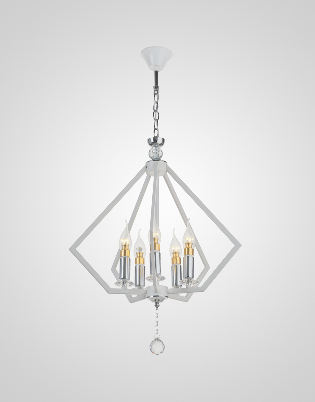 Подвесная люстра PL2061-5 WT+CR 000060431