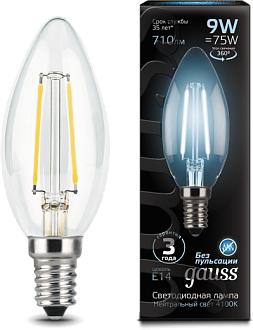 Лампа Gauss LED Filament Candle E14 9W 4100К 1/10/50