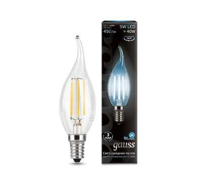 Лампа Gauss LED Filament Candle tailed E14 5W 4100K 1/10/50