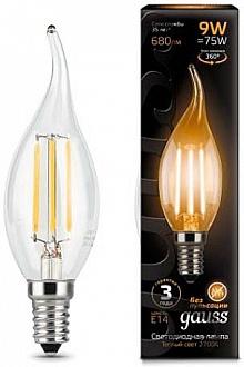 Лампа Gauss LED Filament Candle tailed E14 9W 2700K 1/10/50