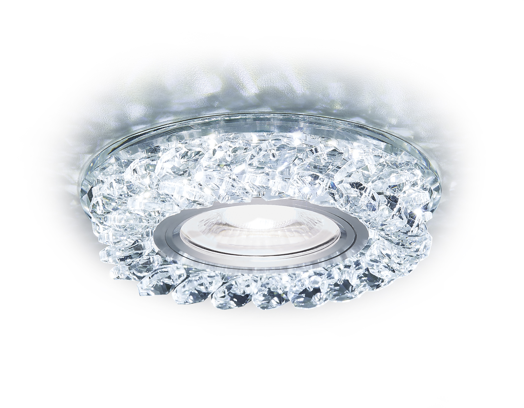 S257 CH хром/прозрачный хрусталь/MR16+3W(LED WHITE)