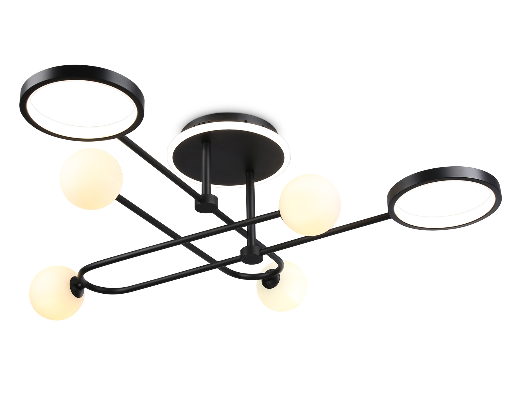 FL66232/6 BK черный 48W 3000K-6400K+G9/4 880*880*240 (ПДУ ИК)