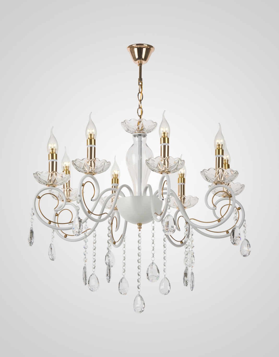 Подвесная люстра P9850-8 WT+GD 000054542