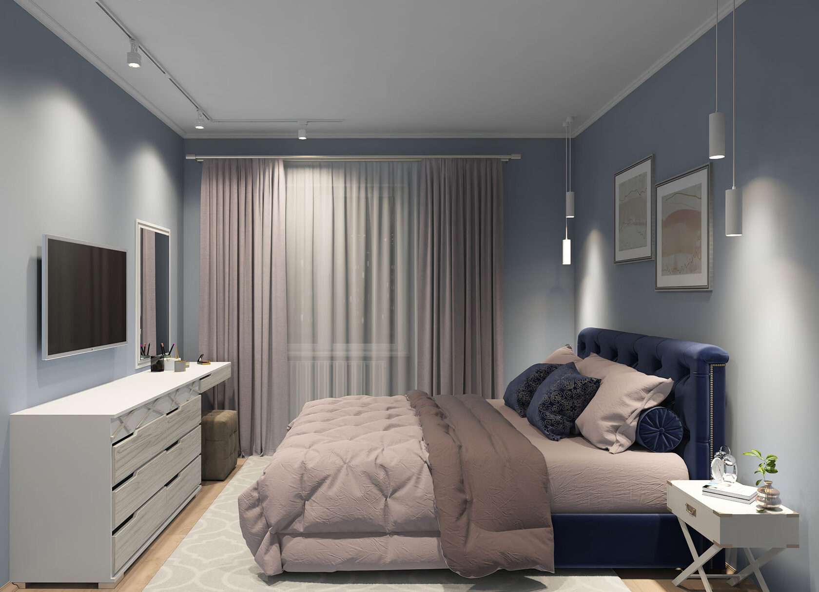 TR1001-WH Шинопровод однофазный, 1 м, белый, заглушки в комплекте