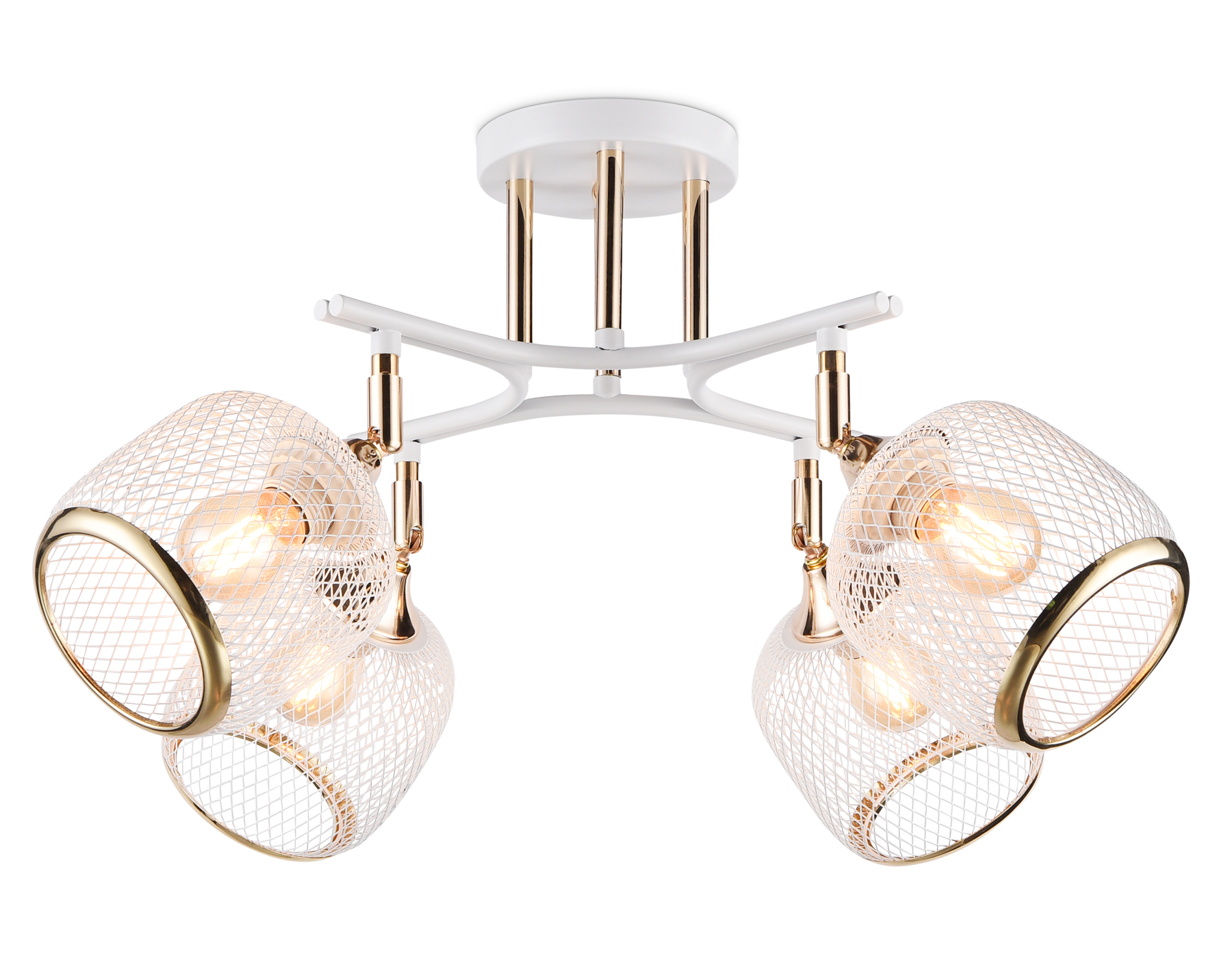 TR80175/4 WH/FGD белый/золото E27/4 max 40W D640*260