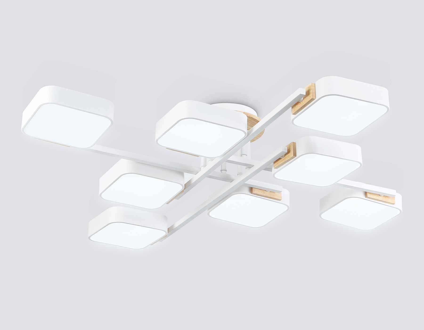 FL4888/8 WH/WD белый/дерево 144W 3000-6000K 960*960*160 (без ПДУ)