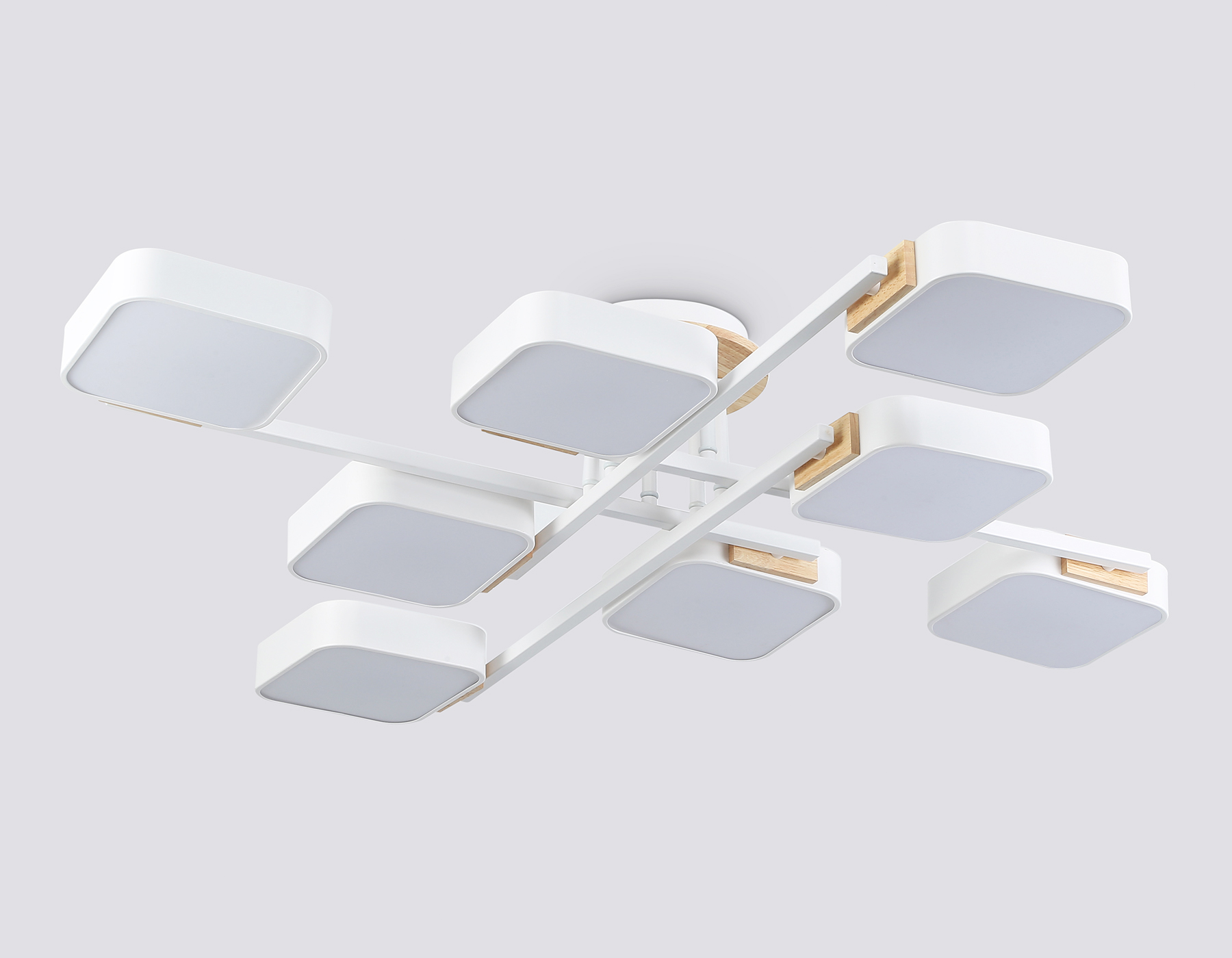 FL4888/8 WH/WD белый/дерево 144W 3000-6000K 960*960*160 (без ПДУ)