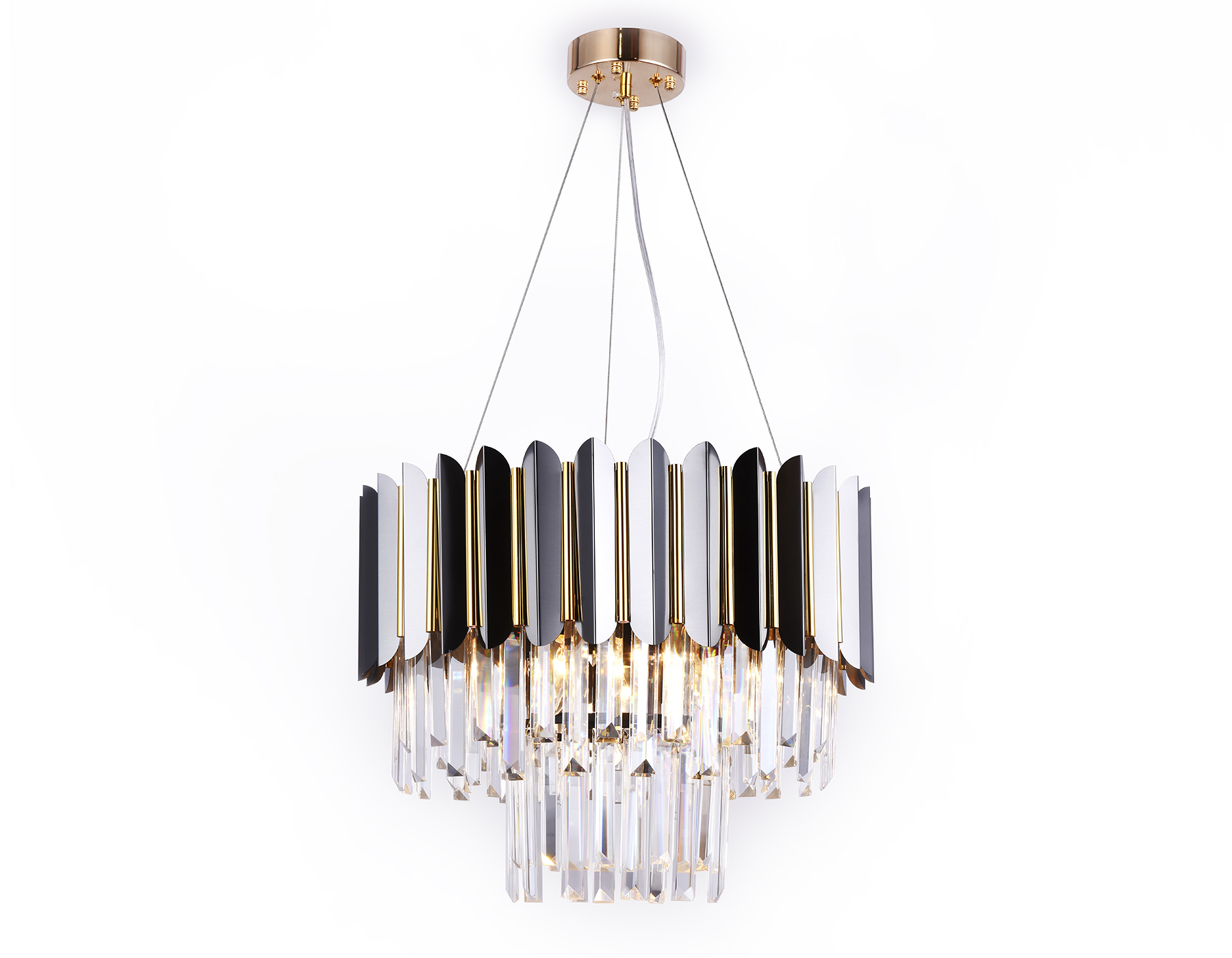 TR5297/7 DCH/GD черный хром/золото E14/7 max 40W D500*780