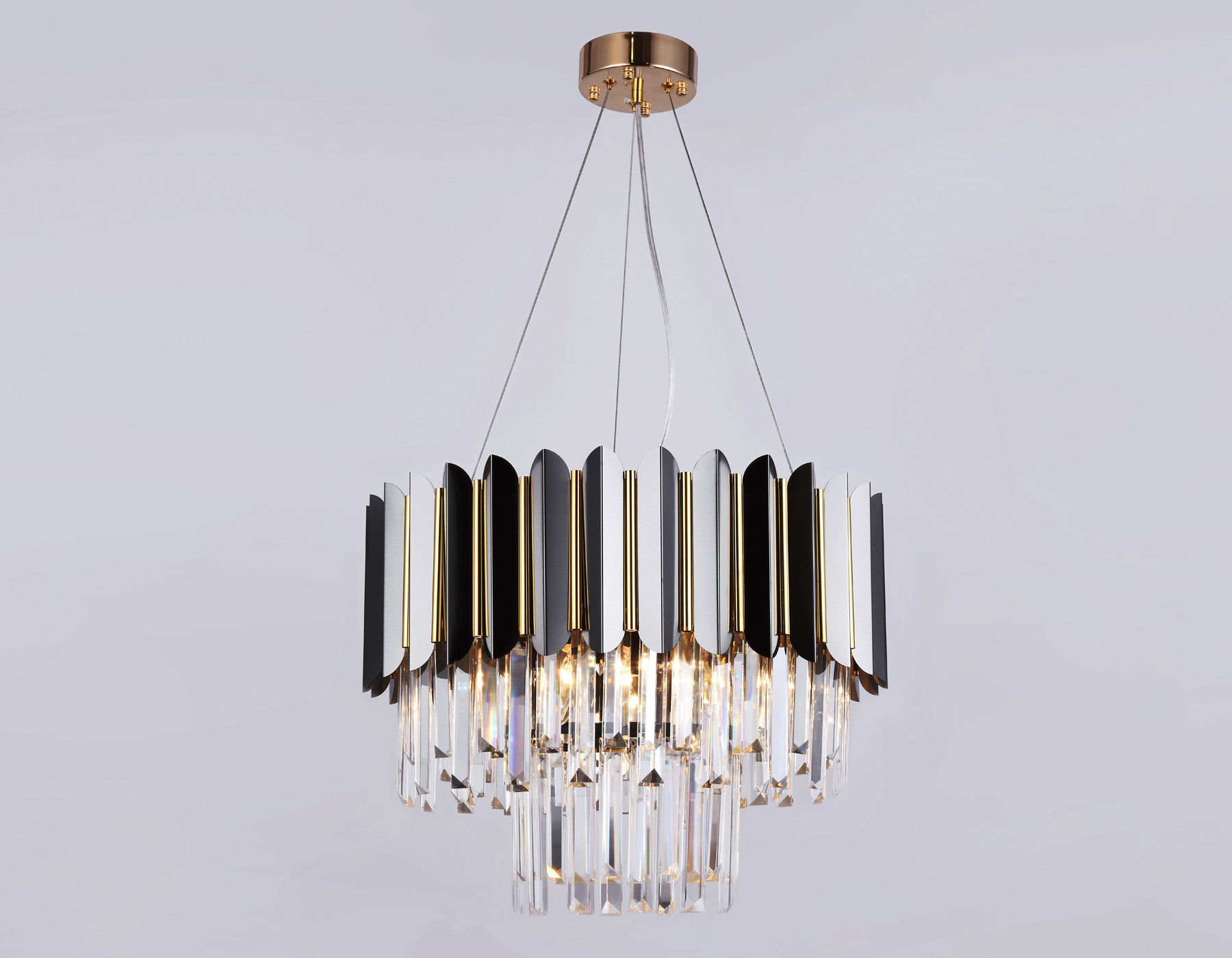 TR5297/7 DCH/GD черный хром/золото E14/7 max 40W D500*780