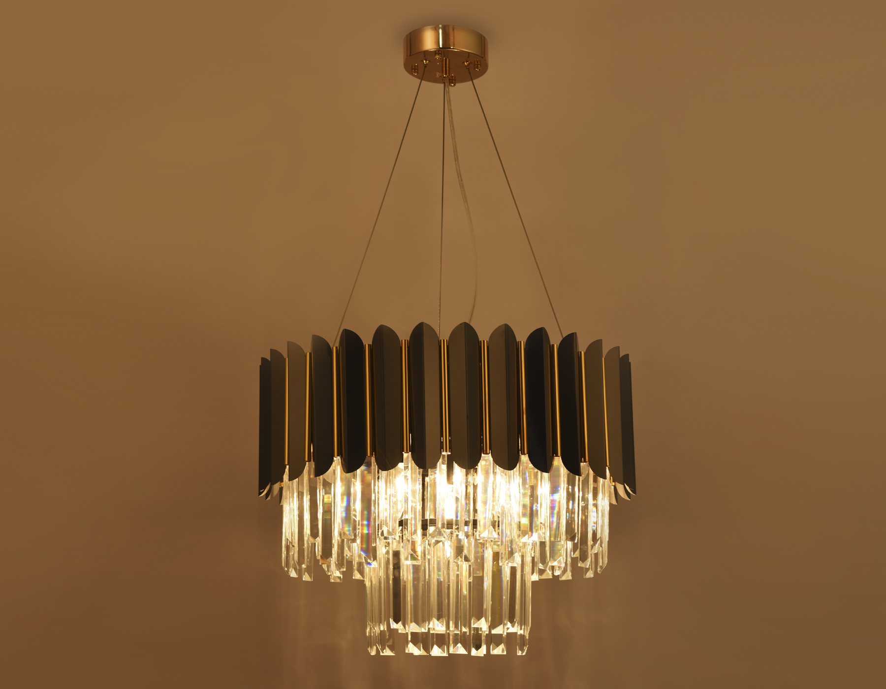 TR5297/7 DCH/GD черный хром/золото E14/7 max 40W D500*780