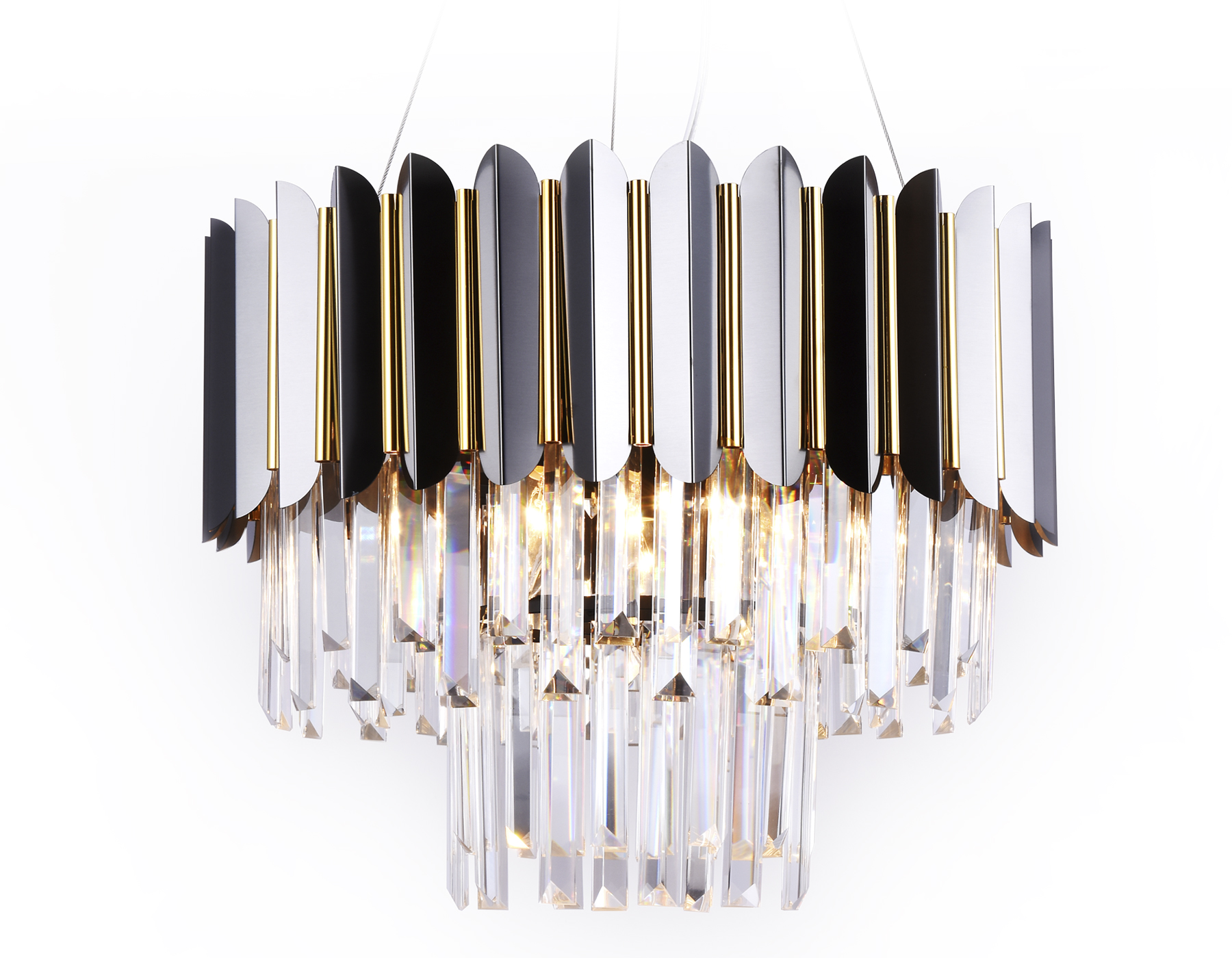 TR5297/7 DCH/GD черный хром/золото E14/7 max 40W D500*780