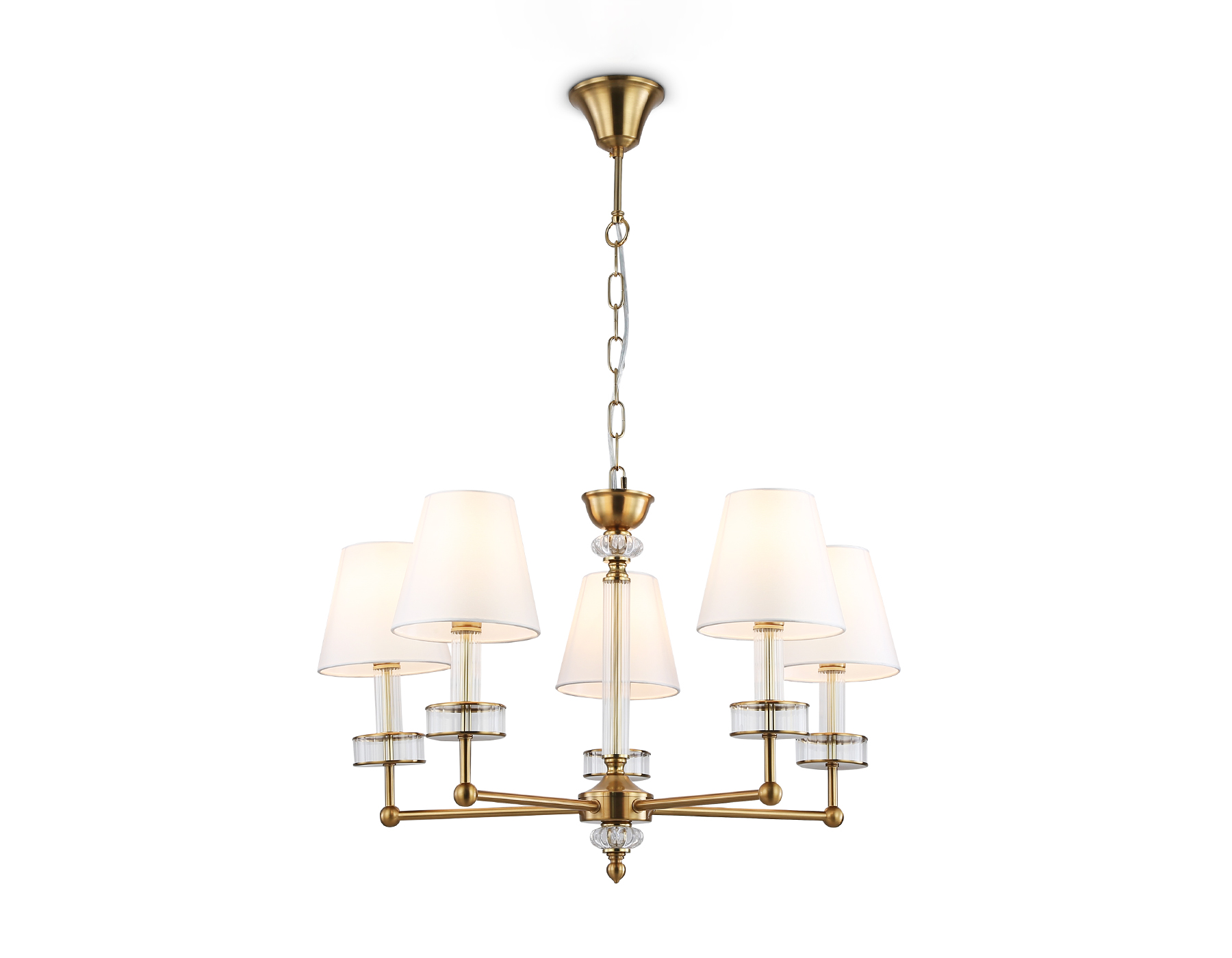 LH71021/5 BS/WH латунь/белый E14*5 max 40W D670*1130